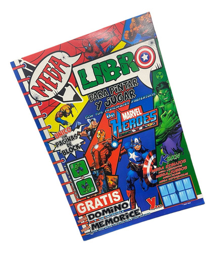 Mega Libro Para Pintar Colorear Y Jugar Marvel Héroes