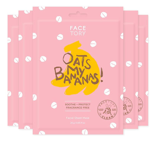 ~? Facetory Oats My Bananas Soothing Sheet Mask With Oats Ex