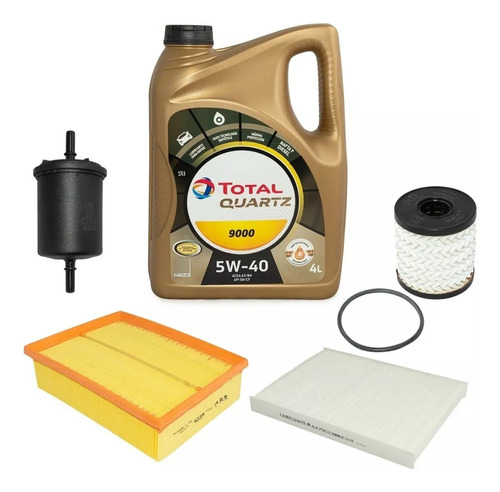 Kit 4 Filtros Original + Total 9000 Citroen C4 2.0 N 143 Cv