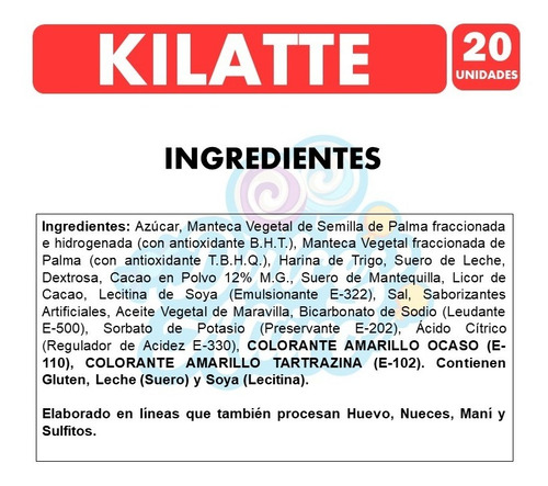 Galletas Obleas Kilatte, De La Marca Fruna - Pack De 20 Uni