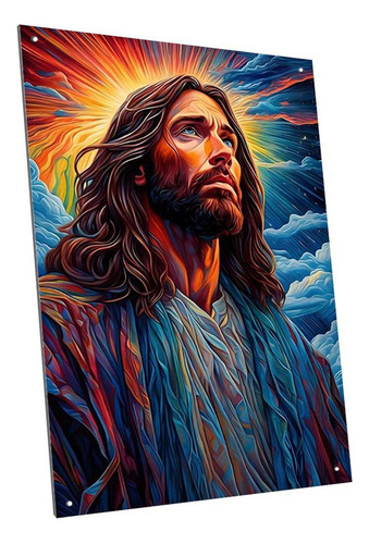 Chapa Cartel Decorativo Jesus Dios Cristo Modelo A14