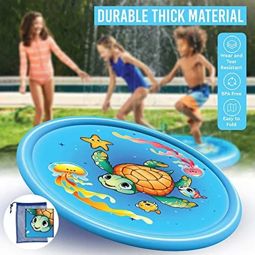 Alfombrilla Splash Rociador Agua Infanti 162cm Diseño Jardín