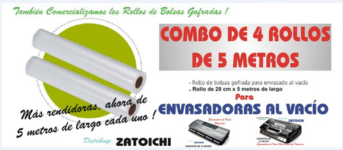 Envasadora Al Vacío Selladora Automática + 4 Rollos Gratis