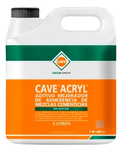Cave Acryl- Aditivo Promotor De Adherencia. Botella De 5l