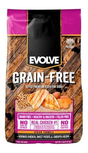 Evolve Dog Grain Free Sennior 28 Lbs - Kg A $17531