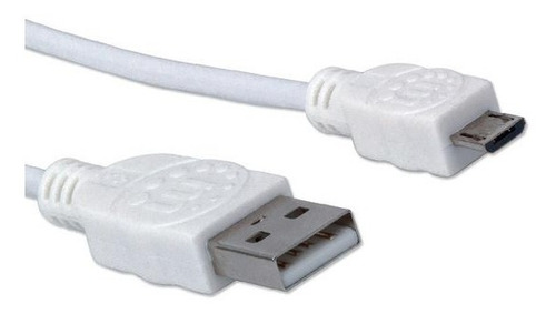 Cable Para Dispositivos Usb Micro-b 1,8m - Manhattan 324069 Color Blanco