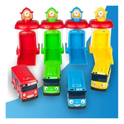 Annan 4 Piezas El Pequeño Autobús Tayo Set Brinquedo