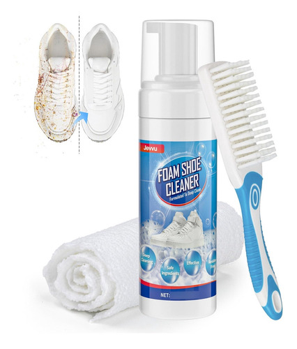 Limpiador De Zapatos Espuma 200 Ml Kit Limpieza Para Blancos