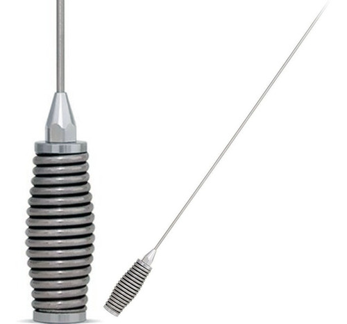 Antena Móvel Px 25-54mhz 500w 2,70 Metros Aço Inox Radio Amador Marinox Mola B-2003 Caminhão Carreta Truck 