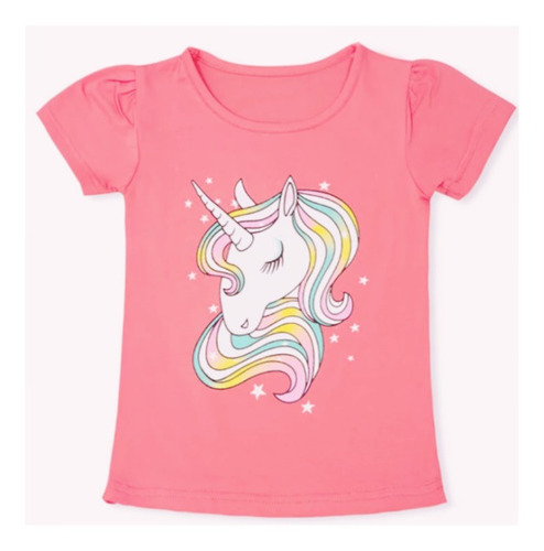 Polera Niña Diseño Unicornio