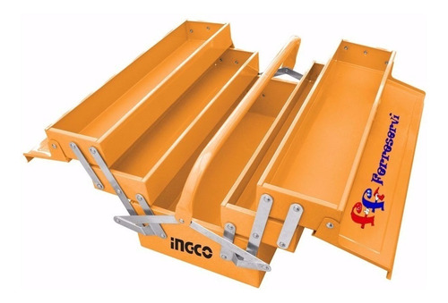 Caja Valija Herramientas Ingco Metalica Plegable 3 Niveles