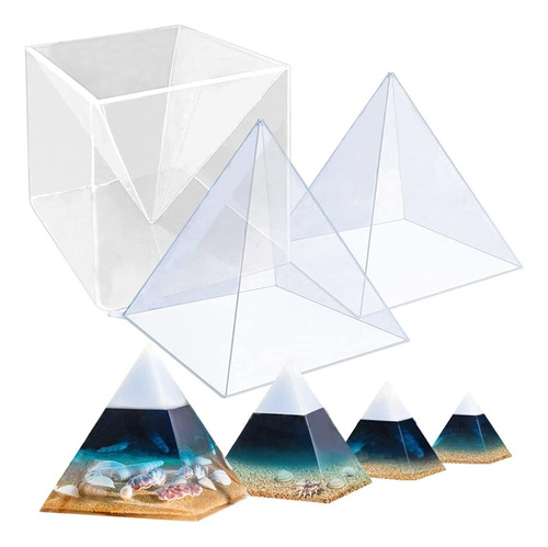 Resinworld Moldes Piramidales De Silicona Transparente Súper