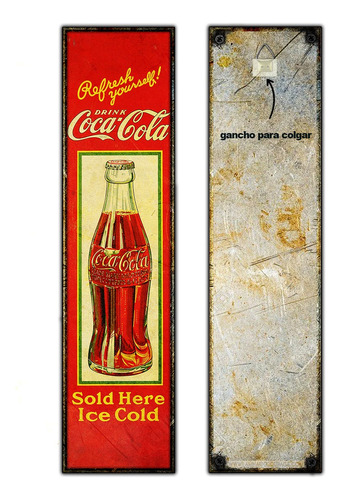 #24 - Cartel Decorativo Vintage - Coca Cola Retro No Chapa