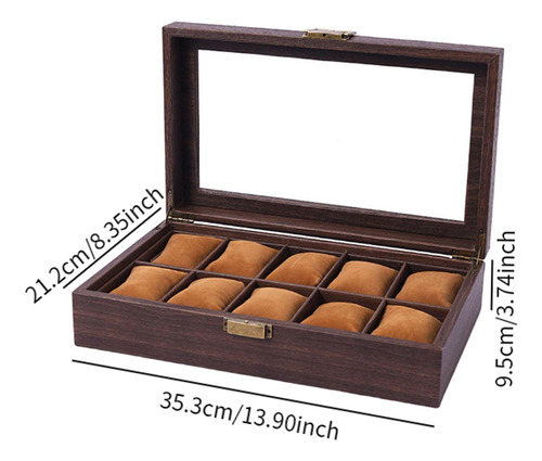 Caja De Almacenamiento Para Relojes, Escaparate, 2 Rejillas