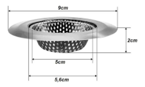 Ralo Ralinho Pia Tanque 9cm Válvula Inox Cozinha Com Borda
