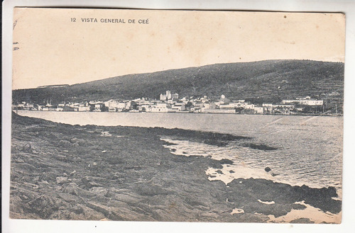 Antigua Postal Vista General De Cee La Coruña Galicia España