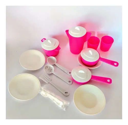 Kitchen Kit de cocina de juguete para niños, sartén con cuentas rosas