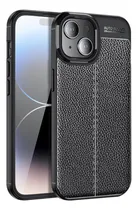 Comprar Estuche Protector Textura Cuero Para iPhone 15 Plus 