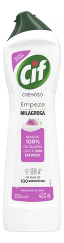 Kit 4 Saponáceo Cremoso Multiuso Floral Cif Squeeze 450ml