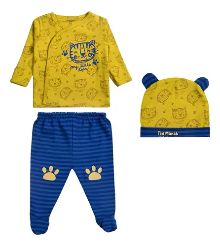 Conjunto Ajuar 3 Piezas Para Bebes Niño Niña