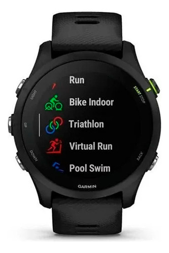 Smartwatch Deportivo Garmin Forerunner 255 Music Black 45 Mm Negro Negro Negro
