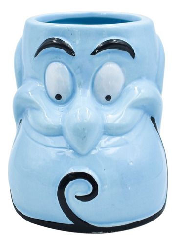 Taza Grande Para Café Cerámica Disney Genio Aladdin 3d 300ml