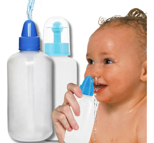 Kit 2x Lavador Nasal Criança Adulto Garrafa Lavagem Nariz