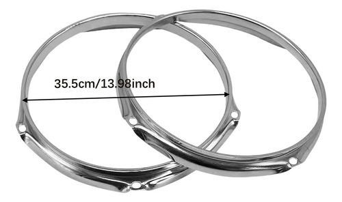 Ri 2pcs Juego De Aro De Bombo Accesorios 14 Pulgadas 6