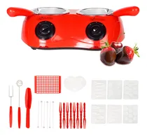 Comprar Chocolatera Doble Electrica Para Derretir Chocolate Fondue Color Rojo