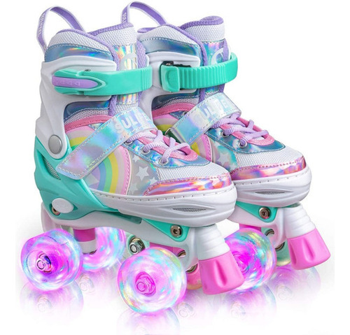 Patines Infantiles Con Luz Ajustable Tamaño:  Large - Youth