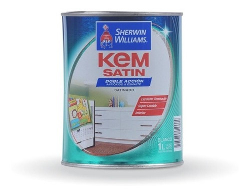 Kem Satin Esmalte Satinado Blanco 4lts Sherwin Williams