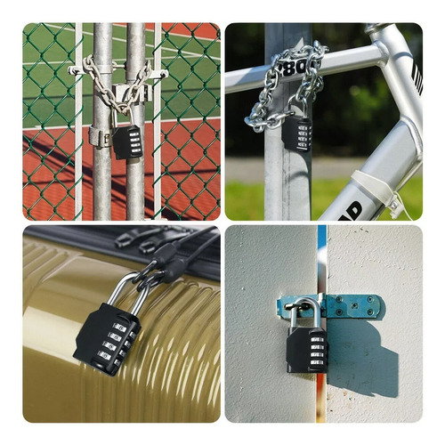 Pack X5 Candado De Seguridad Candados Con Clave 4 Digitos