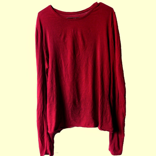 Blusa Manga Larga Color Vino Mossimo