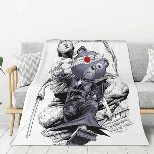 Anime Afro Samurai Manta Ropa De Cama Ligera Manta De Franel