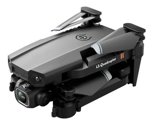 Imagem 2 de 4 de Mini drone Lansenxi LS-XT6 Single camera com câmera FullHD preto 2.4GHz 2 baterias