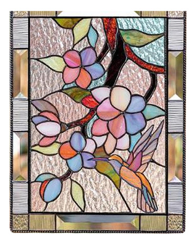 Panel De Ventana Rectangular De Vidrieras De 2 Piezas Para