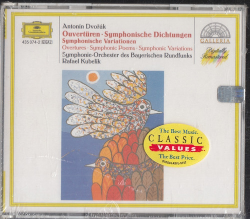 Rafael Kubelik Dvorak Overture Cd Original Usado Qqc.