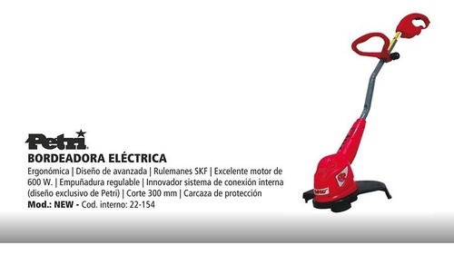 Imagen 4 de 8 de Bordeadora De Cesped Petri 600 Watts Modelo New - Oferta!