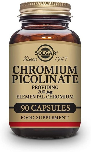 Picolinato De Cromo 200 Mcg Solgar 90 Capsulas