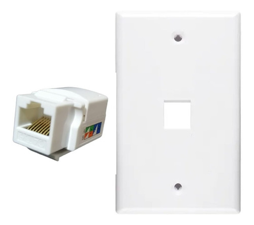 Kit Modulo Rj45 Cat5e + Placa A Muro 1 Mod   Boleta/factura 