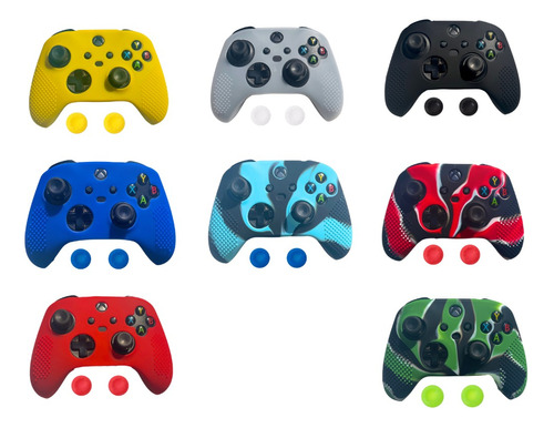 Fundas Protectoras Mando Control Xbox S/x + Grips 