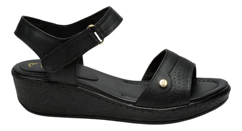 Sandalias Para Mujer Plataforma Confort Esme Negro Fareli