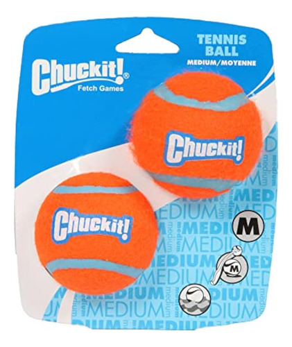 ¡chuckit! Pelota De Tenis, Naranja, Mediana, Paquete De 2