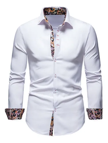 Camisas estampadas manga larga hotsell