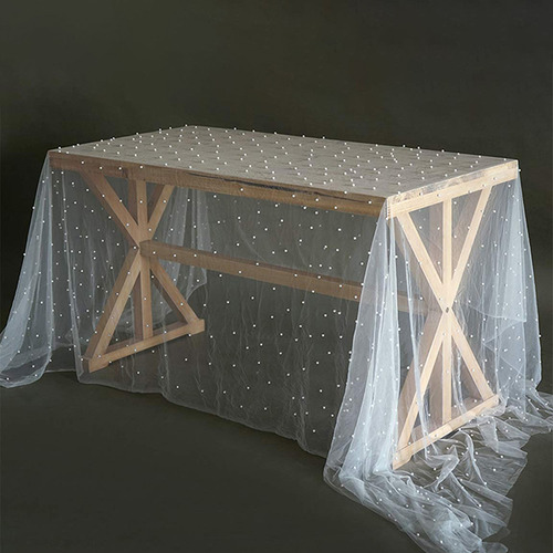 Mantel De Chifón Perlado - Mantel Para Bodas