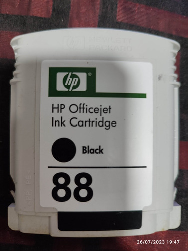 Cartucho De Tinta Plotter Hp 88 Black C9385a Caraca Lleno Nv