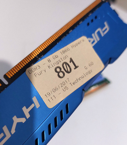 Memorias Ram 16gb Ddr3 (2x8gb) Hyperx Kingston Fury + Blu (Usado)