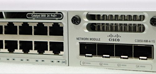 Switch Cisco Ws-c3850-24p Con Modulo 4x1g Nuevo