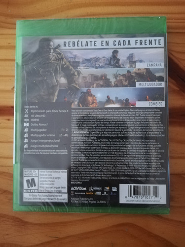 Call Of Duty: Vanguard Xbox Series X Juego Físico Sellado