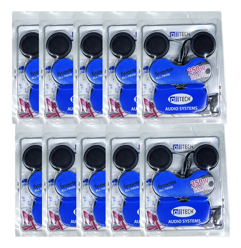 Kit Mini Tweeters De Alta Frequência Painel Coluna 10 Pares